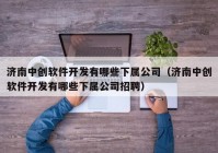 济南中创软件开发有哪些下属公司（济南中创软件开发有哪些下属公司招聘）