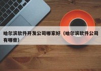 哈尔滨软件开发公司哪家好（哈尔滨软件公司有哪些）