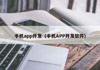 手机app开发（手机APP开发软件）