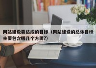 网站建设要达成的目标（网站建设的总体目标主要包含哪几个方面?）