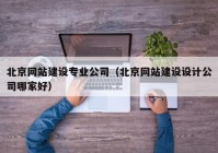 北京网站建设专业公司（北京网站建设设计公司哪家好）