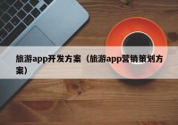 旅游app开发方案（旅游app营销策划方案）