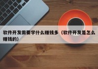 软件开发需要学什么赚钱多（软件开发是怎么赚钱的）