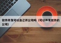 软件开发可以自己开公司吗（可以开发软件的公司）