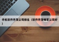 手机软件开发公司排名（软件开发哪家公司好）